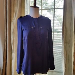 Gorgeous Ann Taylor Navy Blouse